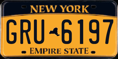 NY license plate GRU6197
