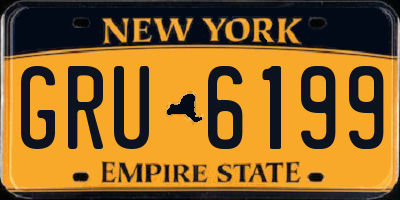 NY license plate GRU6199