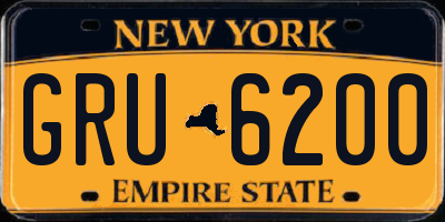 NY license plate GRU6200