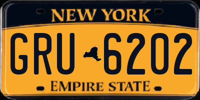 NY license plate GRU6202