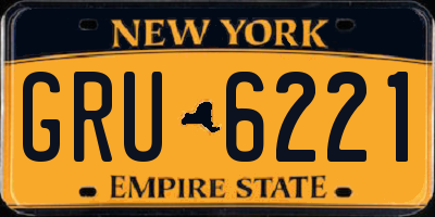 NY license plate GRU6221