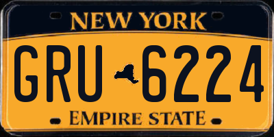 NY license plate GRU6224