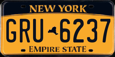 NY license plate GRU6237