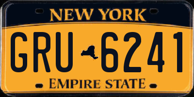NY license plate GRU6241