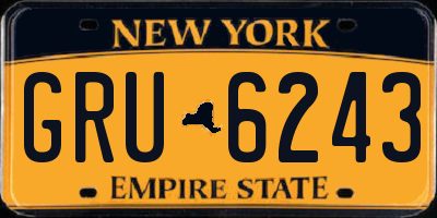 NY license plate GRU6243