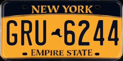 NY license plate GRU6244
