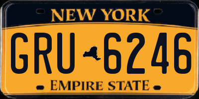 NY license plate GRU6246