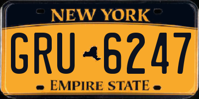 NY license plate GRU6247
