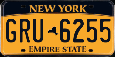 NY license plate GRU6255