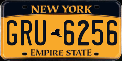 NY license plate GRU6256