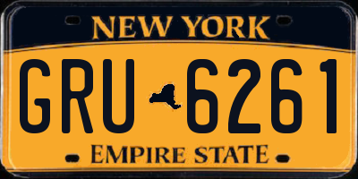 NY license plate GRU6261