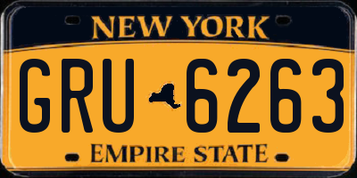 NY license plate GRU6263