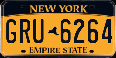 NY license plate GRU6264