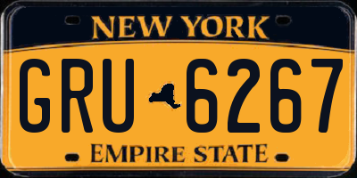 NY license plate GRU6267