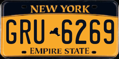 NY license plate GRU6269