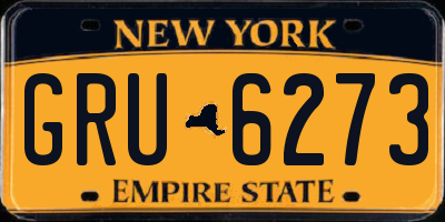 NY license plate GRU6273