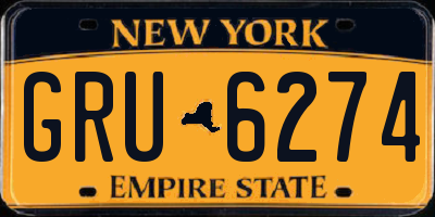 NY license plate GRU6274