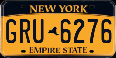 NY license plate GRU6276