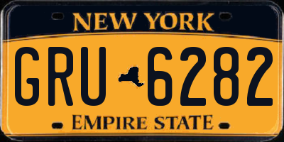 NY license plate GRU6282