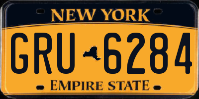 NY license plate GRU6284