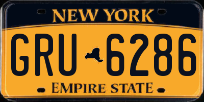 NY license plate GRU6286
