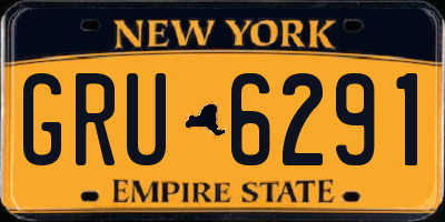 NY license plate GRU6291