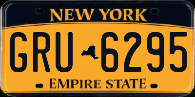 NY license plate GRU6295