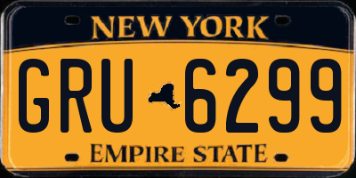 NY license plate GRU6299