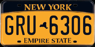 NY license plate GRU6306