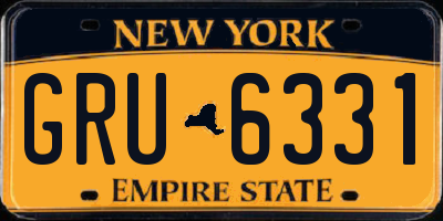 NY license plate GRU6331