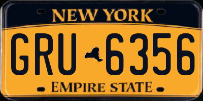 NY license plate GRU6356