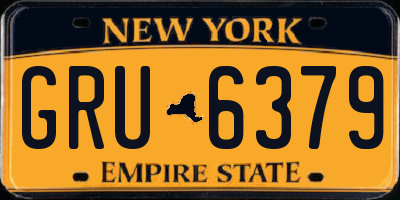 NY license plate GRU6379