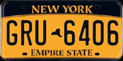 NY license plate GRU6406