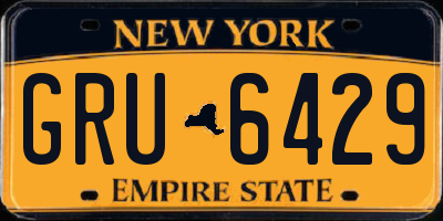 NY license plate GRU6429