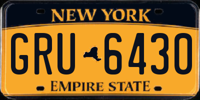 NY license plate GRU6430