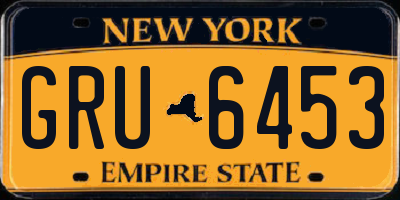 NY license plate GRU6453