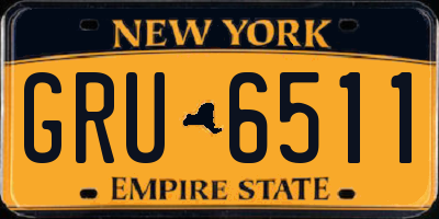 NY license plate GRU6511