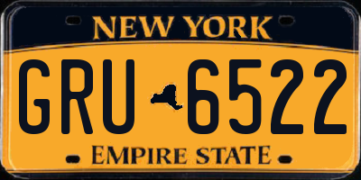 NY license plate GRU6522
