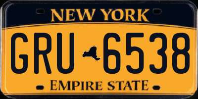 NY license plate GRU6538