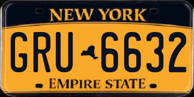 NY license plate GRU6632