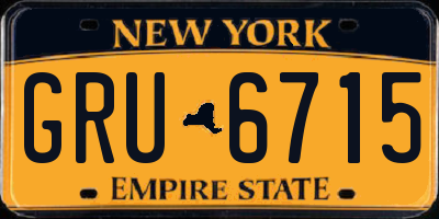 NY license plate GRU6715