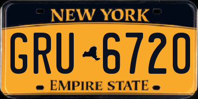 NY license plate GRU6720