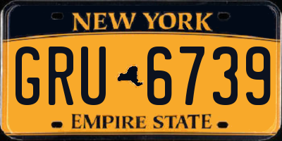 NY license plate GRU6739