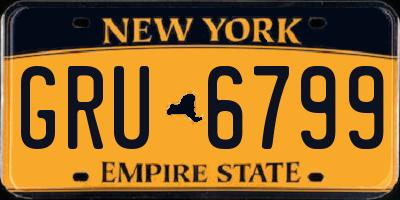 NY license plate GRU6799