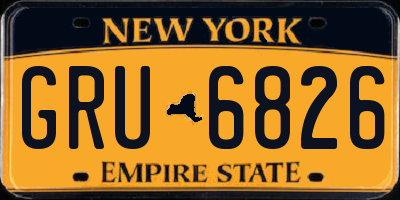 NY license plate GRU6826