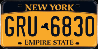 NY license plate GRU6830