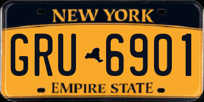 NY license plate GRU6901