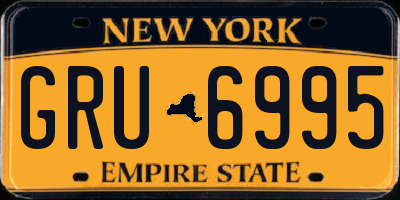NY license plate GRU6995