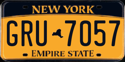 NY license plate GRU7057