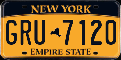 NY license plate GRU7120